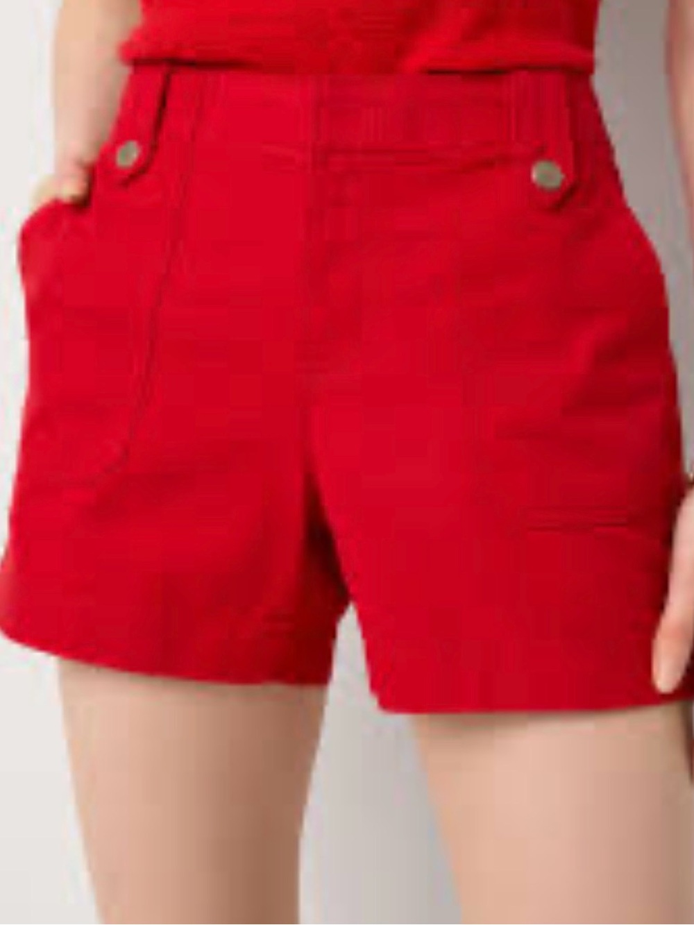 White House Black Market Women's High-Rise Red Casual Shorts Size 12